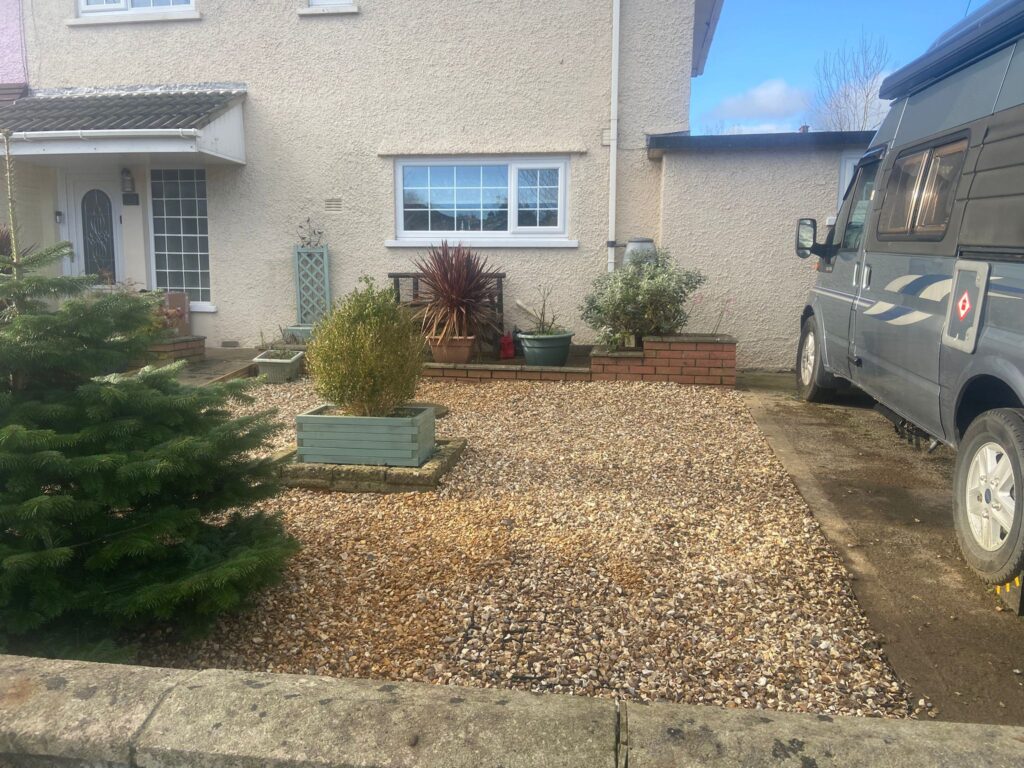 low maintenance gravel to garden